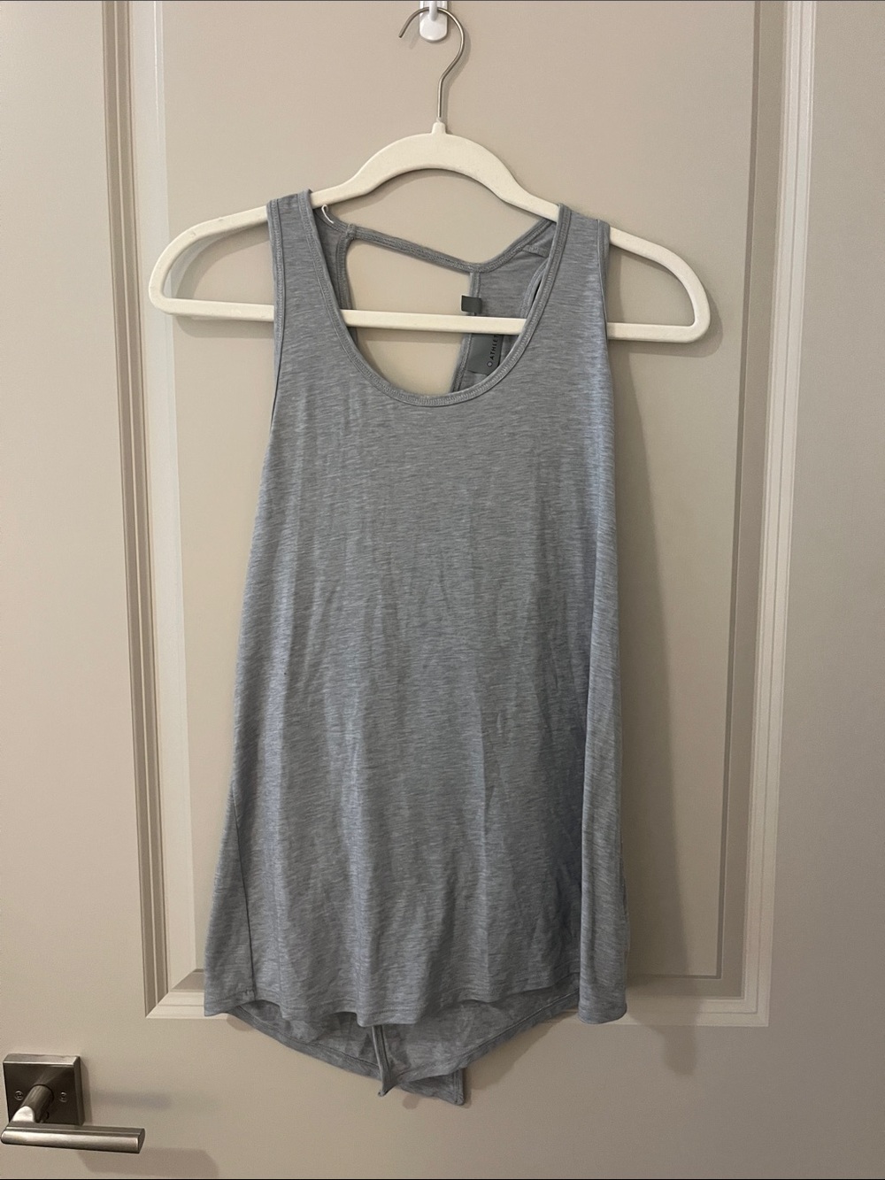 Athleta Light Gray Strappy Back Tank